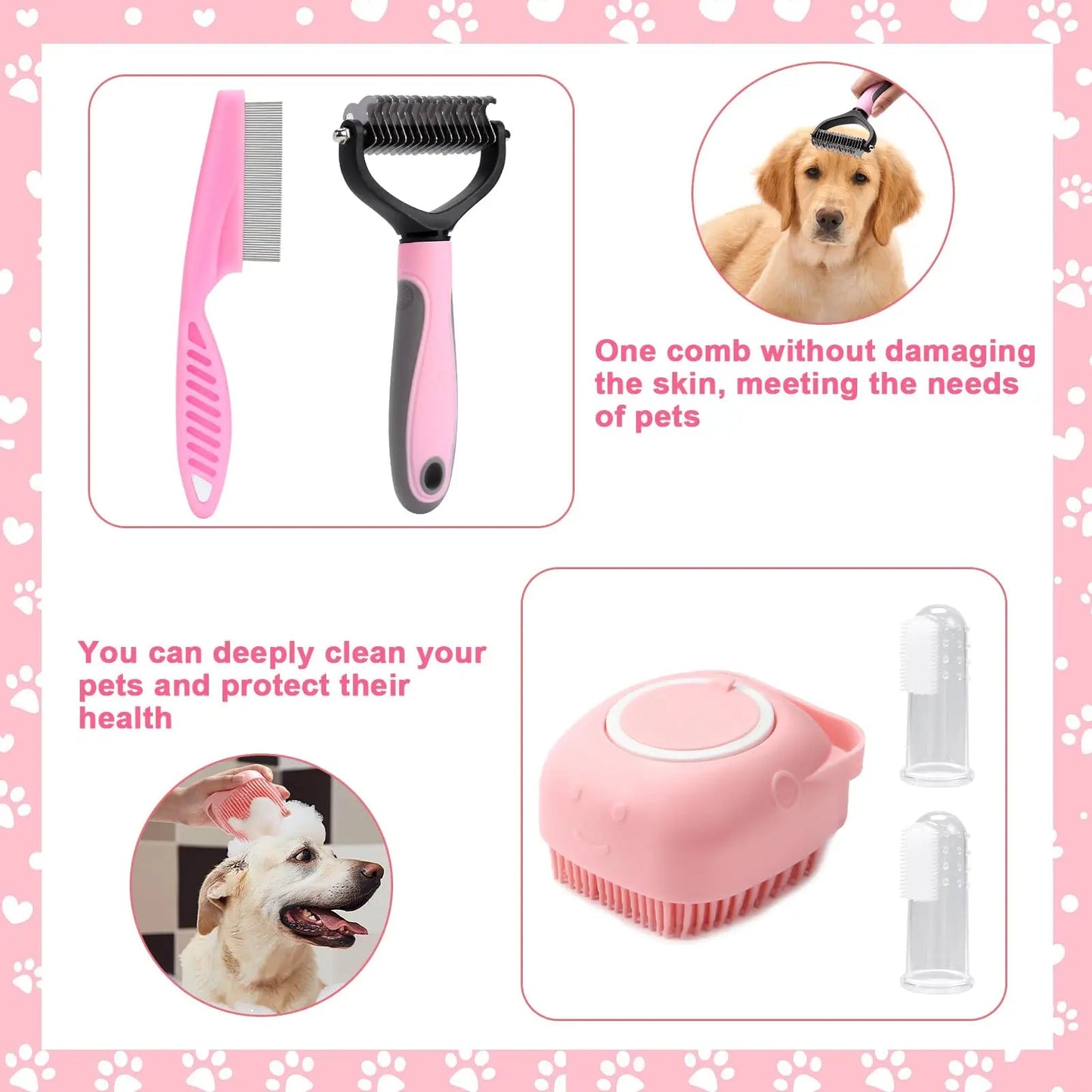 Ensemble de toilettage - 8 pièces - Je Promène Mon Chien