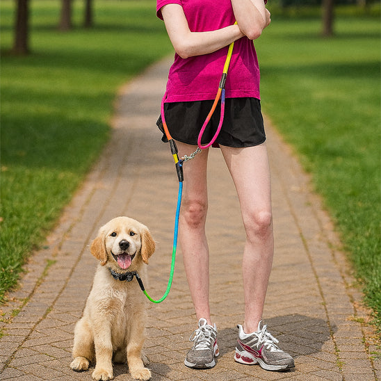 Laisse mains libres pour chiens - Multicolore