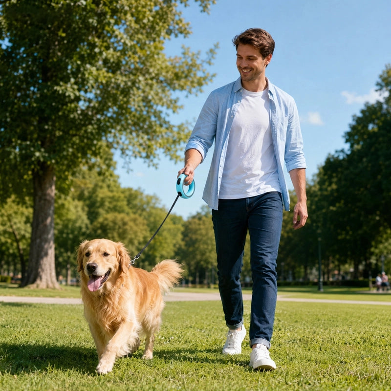 Laisse enrouleur pour chien | AntiEmmêlement™