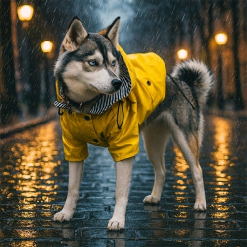 IMPERMEABLE POUR CHIEN | LE CIRE JAUNE