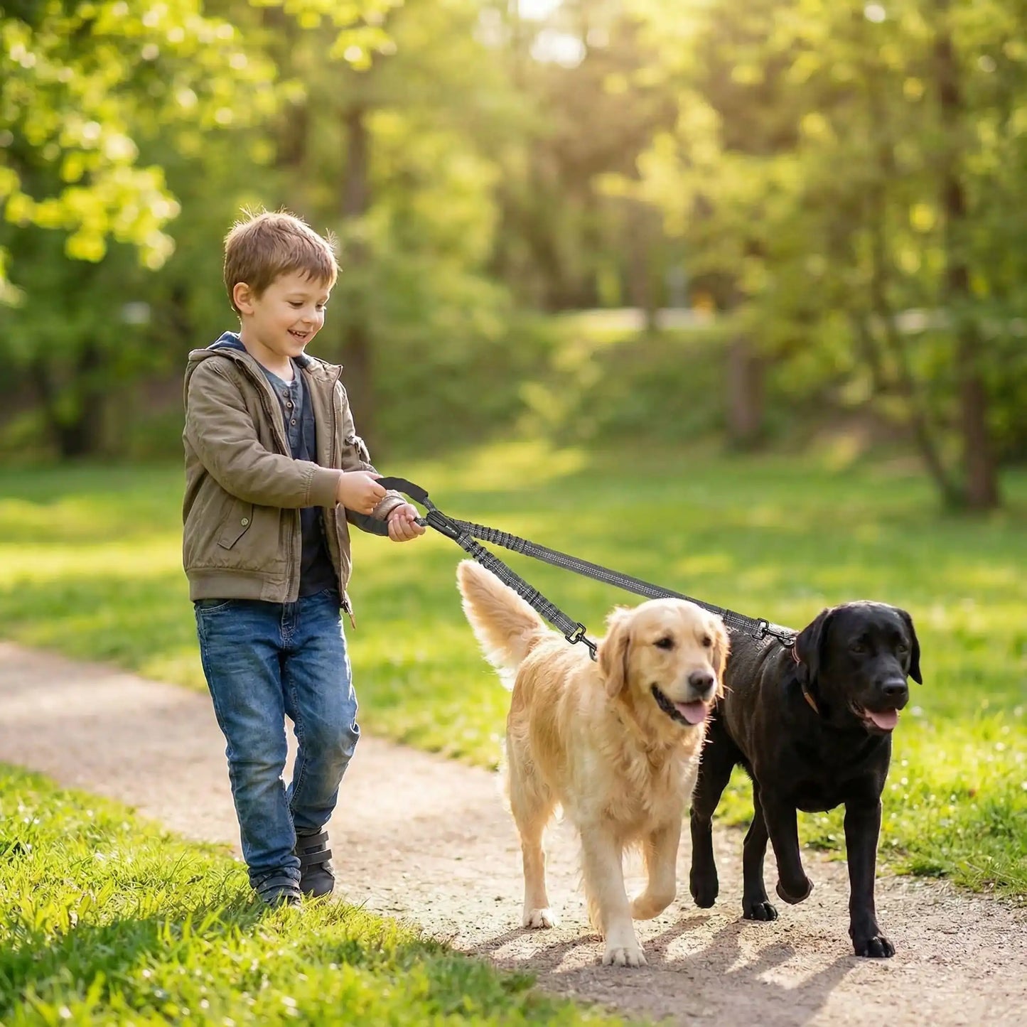 Laisse double pour chien | Robuste & Secure