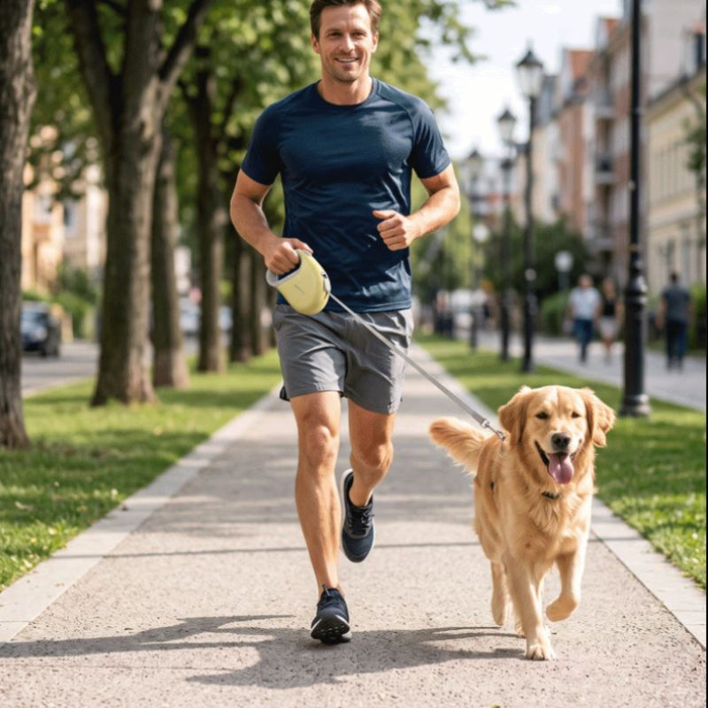 Laisse enrouleur chien pour le jogging