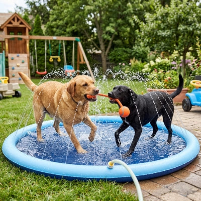 Piscine chien gonflable pour les jeux