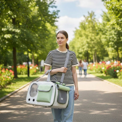 sac de transport pour chien au parc