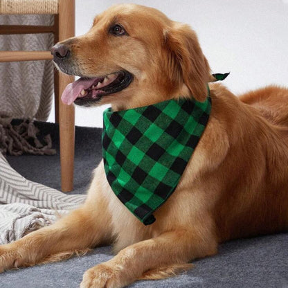 Bandana chien noir et vert