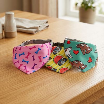bandana pour chien à 3 motifs