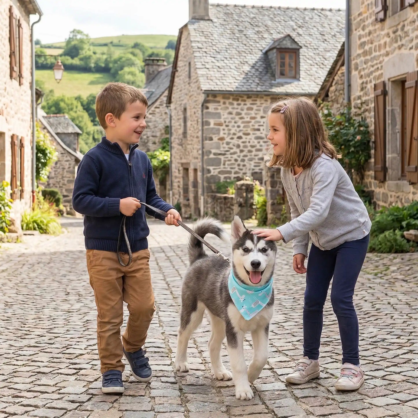 le bandana pour chien motif girafes aimé des enfants