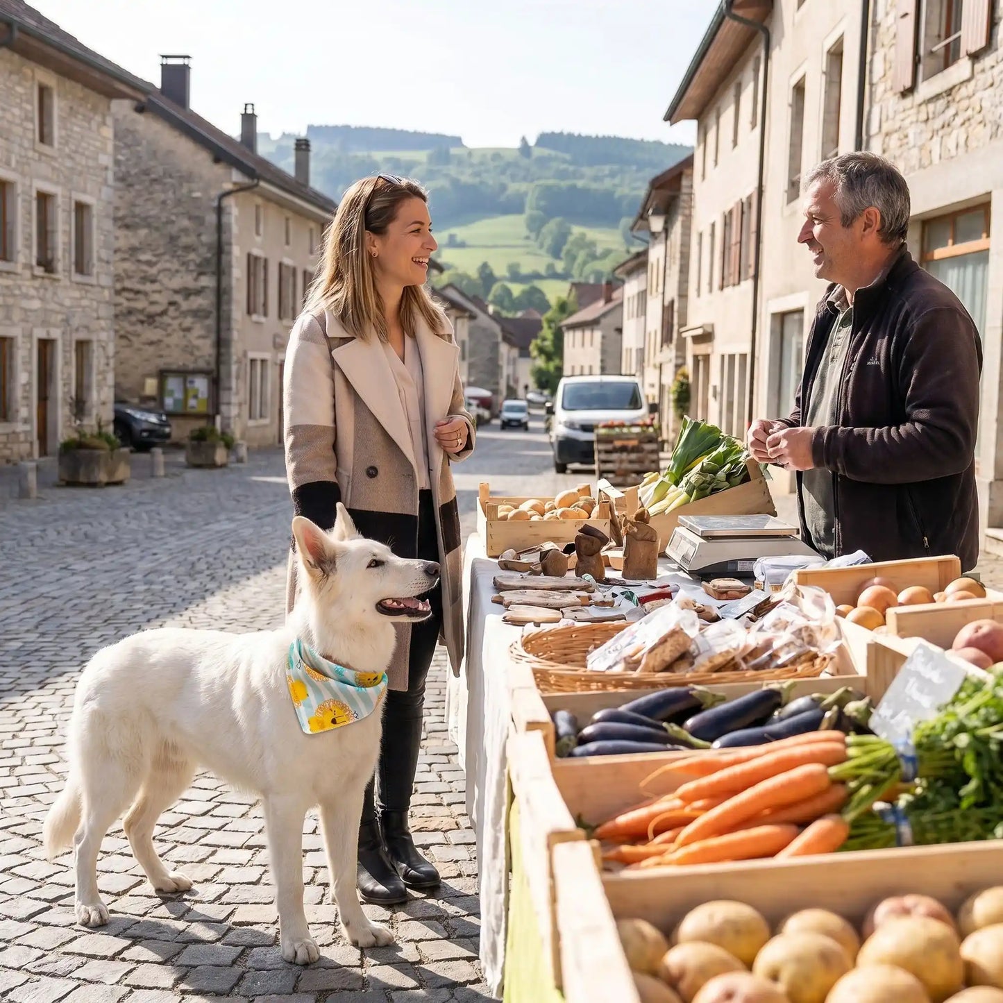 Le bandana pour chien au marché du village