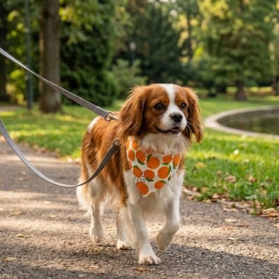 Bandana pour chien orange