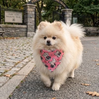 Bandana pour chien promenade au parc