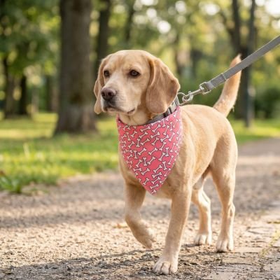 Bandana pour chien rose