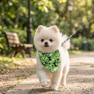 Bandana pour chien vert