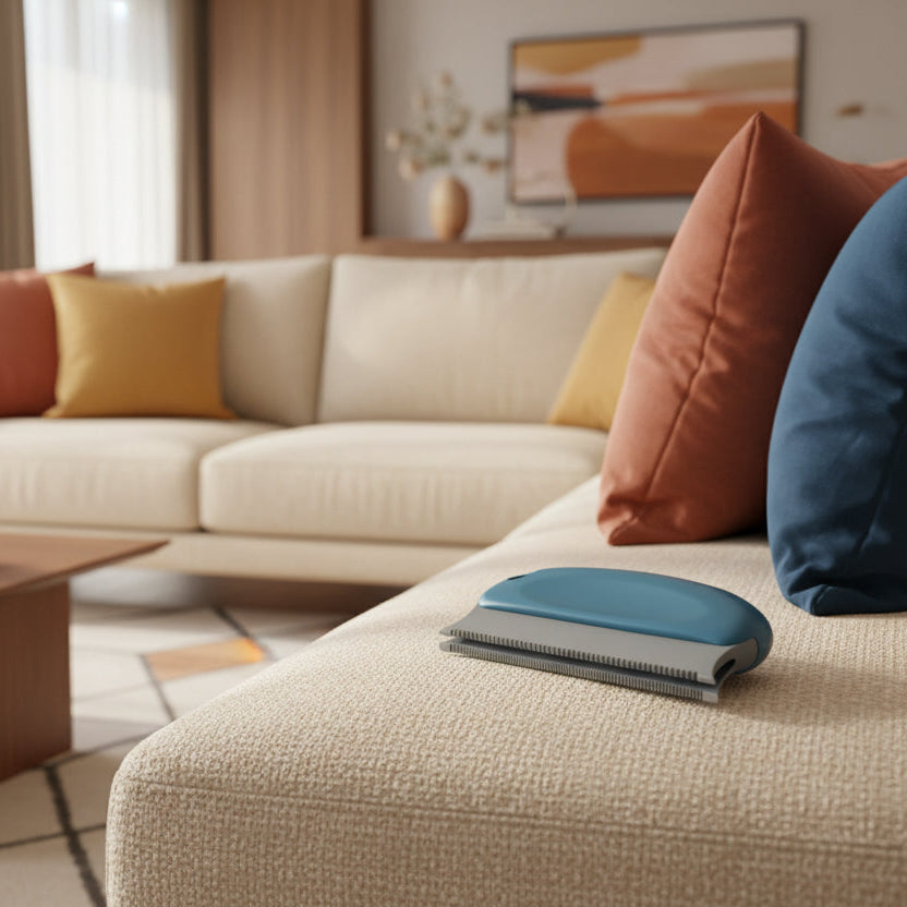brosse anti poil multifonctionnelle bleu foncé