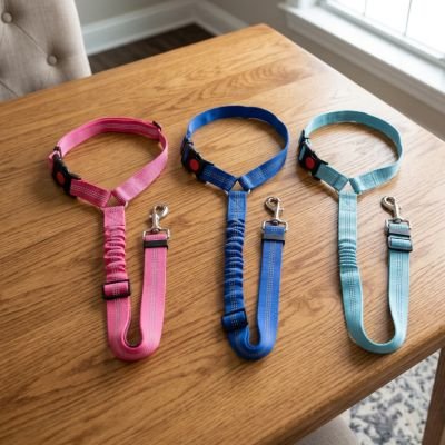 Ceinture de sécurité pour chien sur table
