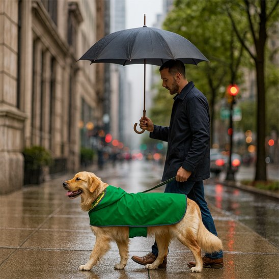 ciré pour chien vert