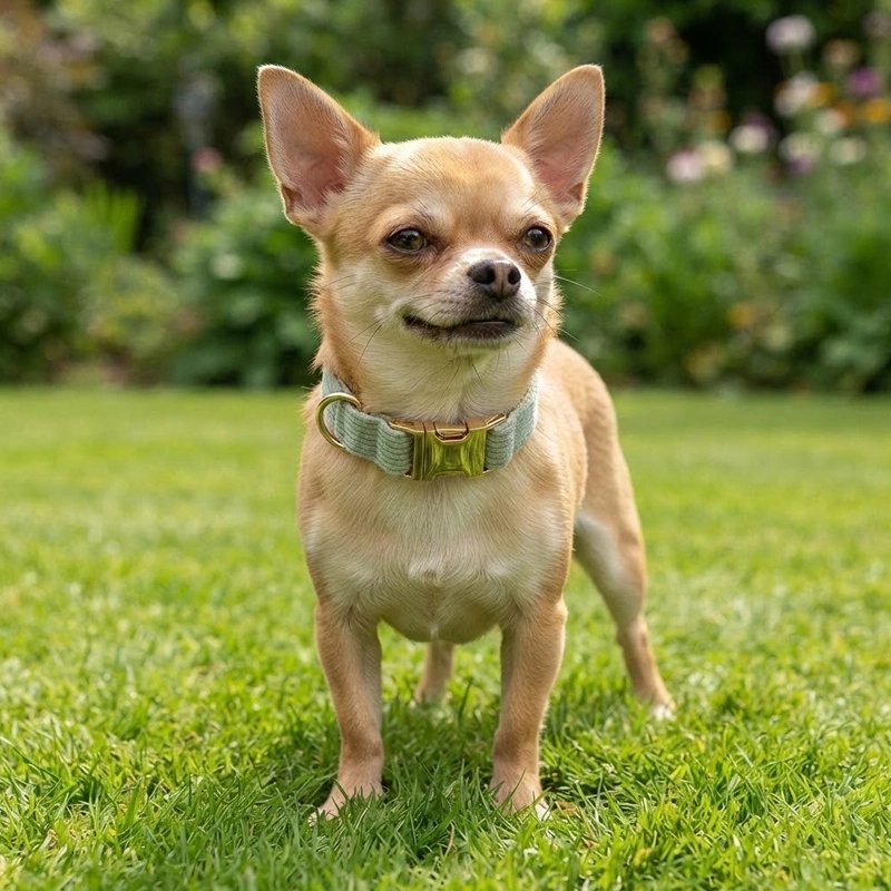 Collier chien personnalisé vert
