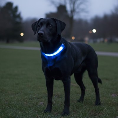 Colliers lumineux pour chiens bleu