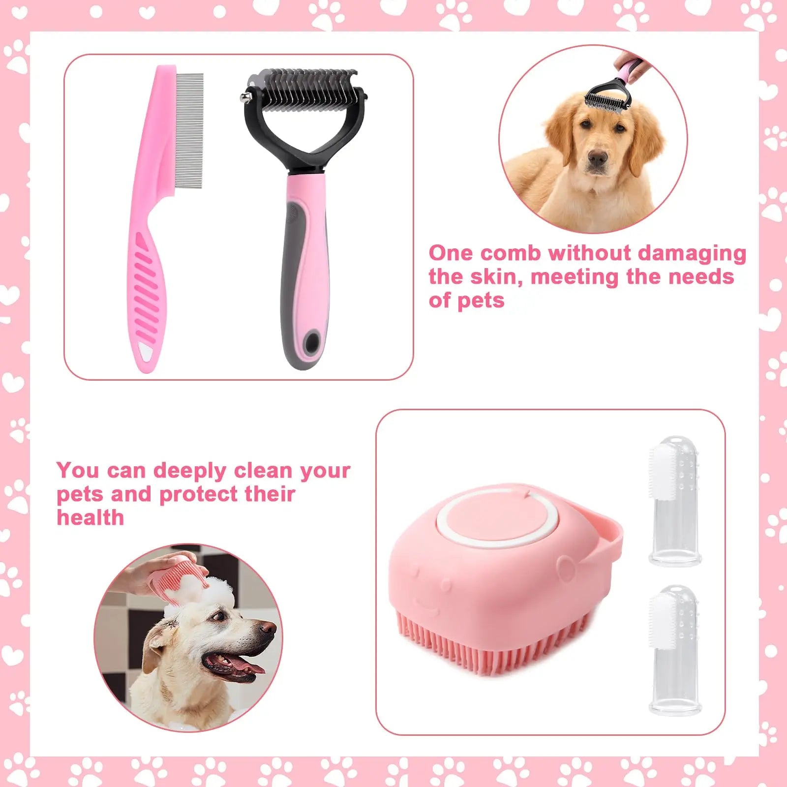 Ensemble de toilettage - 8 pièces - Je Promène Mon Chien