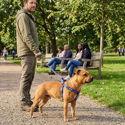 Harnais chien sortie au parc