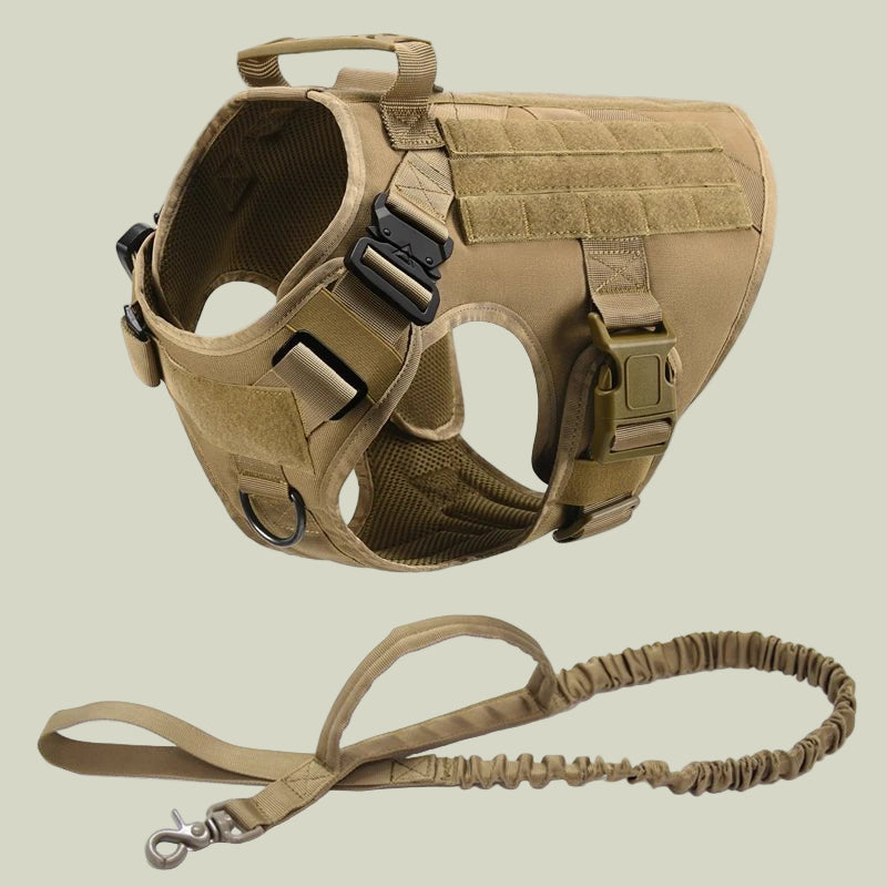 Harnais chien - Militpack™ - Lot de 2 pièces Kahki