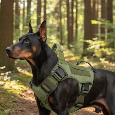 Harnais chien vert