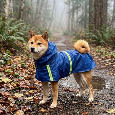 Imperméable pour chien​ bleu