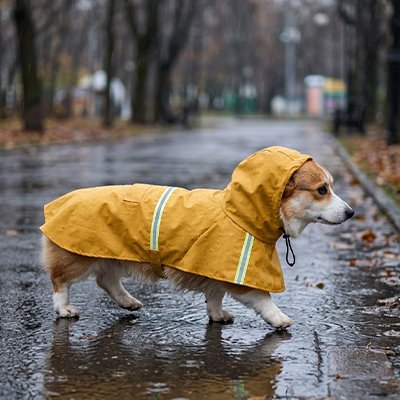 Imperméable pour chien​ jaune