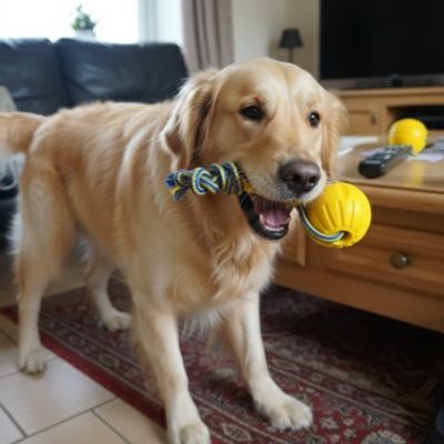 Jouet Indestructible pour Chien | Balle-corde ultra-résistante