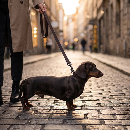 Laisse chien café en ville