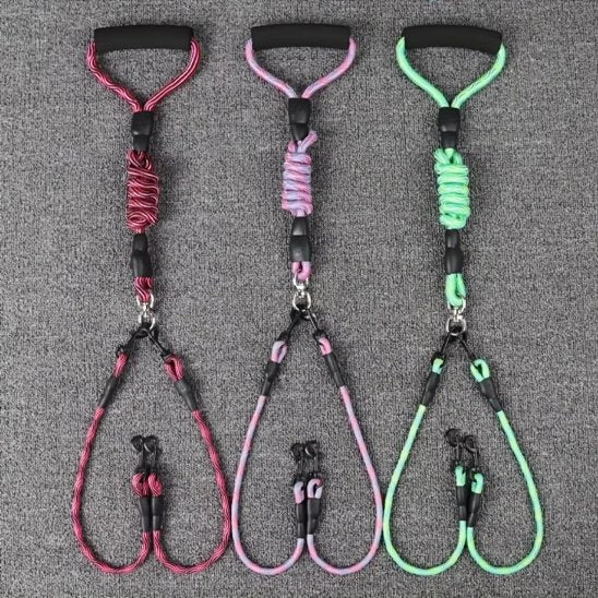 Laisse double pour chien coloris