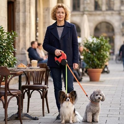 Laisse double pour chien ville