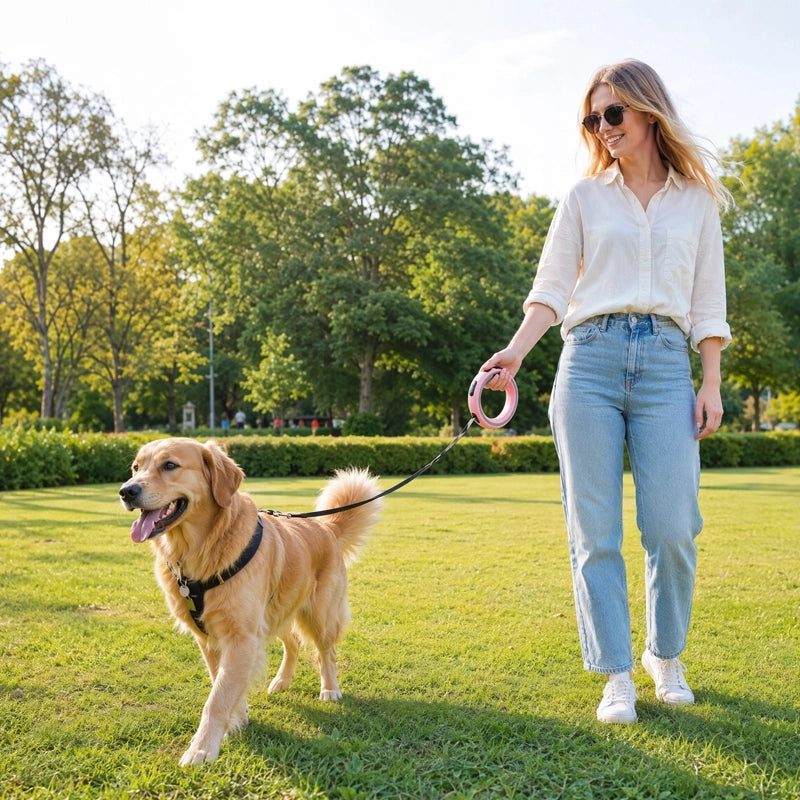 Laisse enrouleur pour chien | AntiEmmêlement™