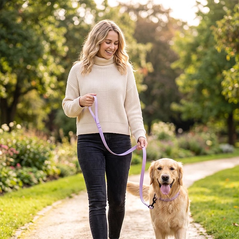 Laisse pour chien au parc