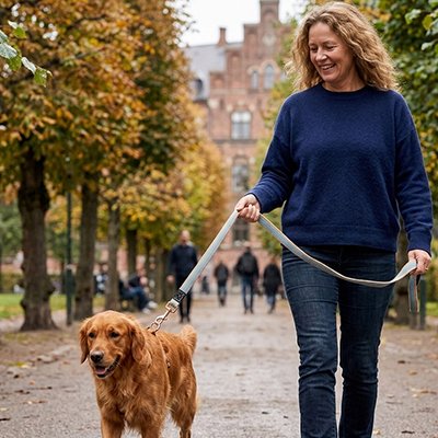 Laisse pour chien bleue allée
