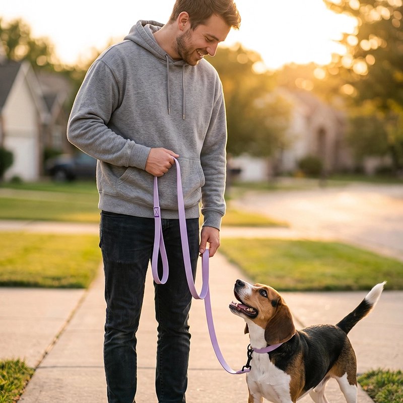 Laisse pour chien en promenade