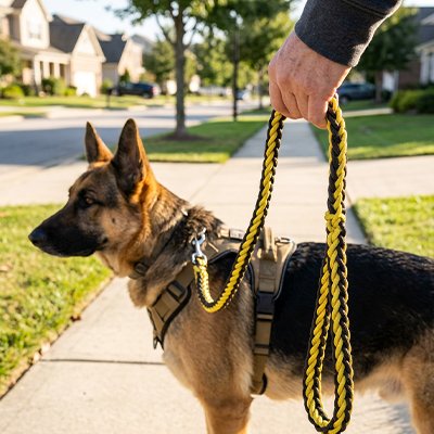 Laisse pour chien jaune et noir