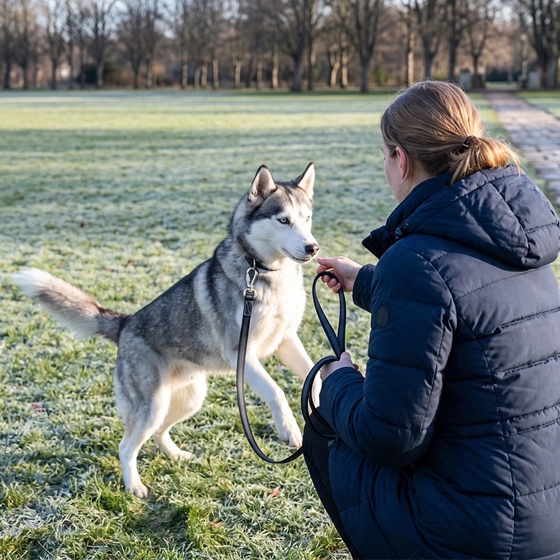 Laisse pour chien noire campagne