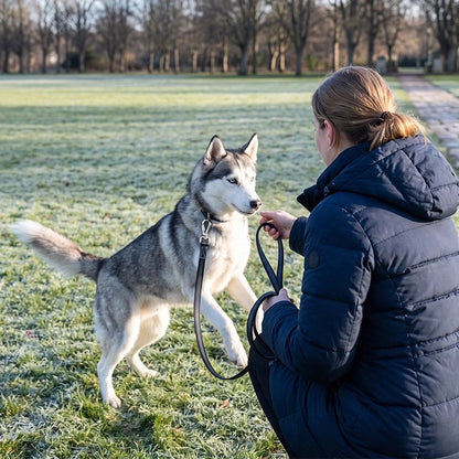 Laisse pour chien noire campagne