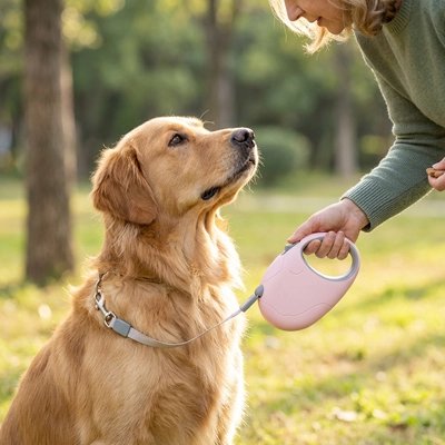 Laisse pour chien rose