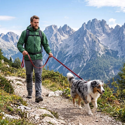 Laisse pour chien rouge montagne