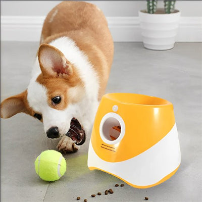 Lanceur de balle pour chien Piqueballe orange chien joue avec la balle