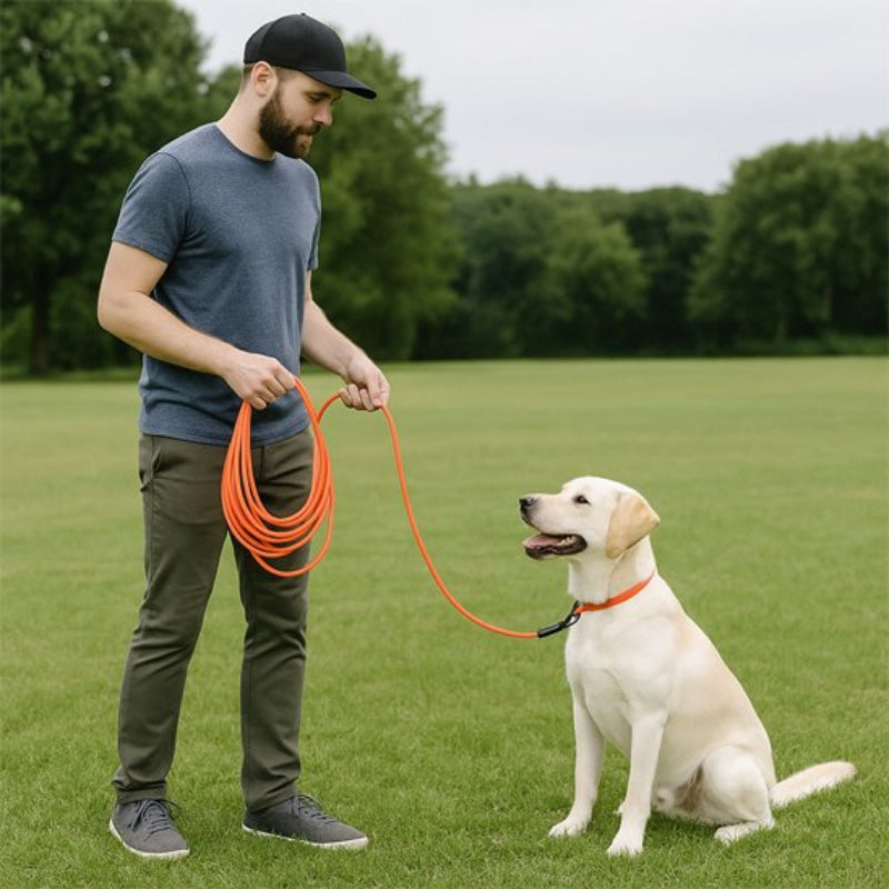 Longe chien pour le dressage