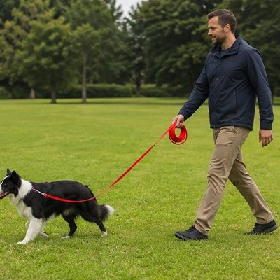 Longe pour chien au parc