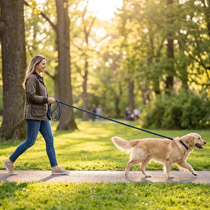Longe pour chien sortie en forêt
