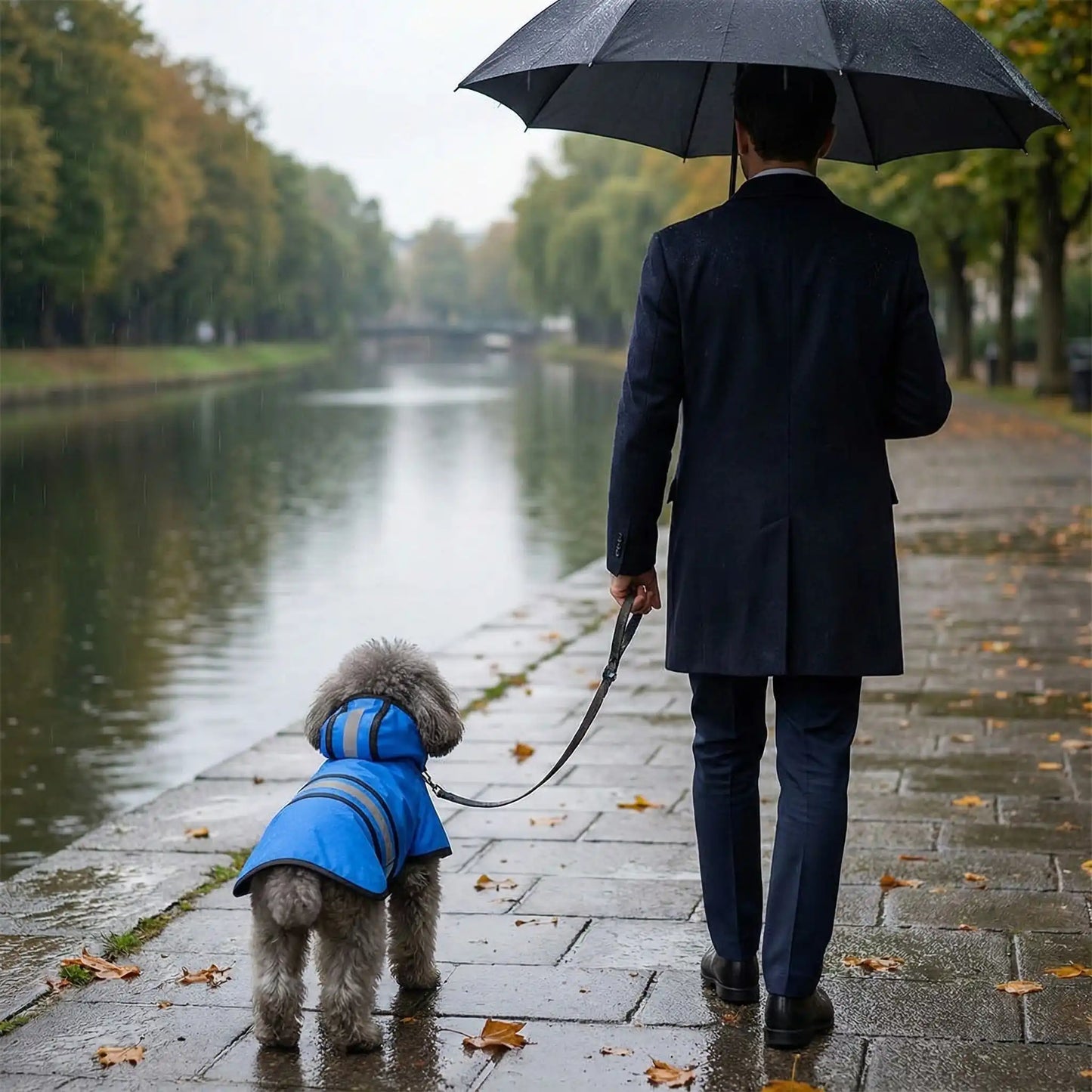 Manteau pour chien | Imperméable Premium Bleu