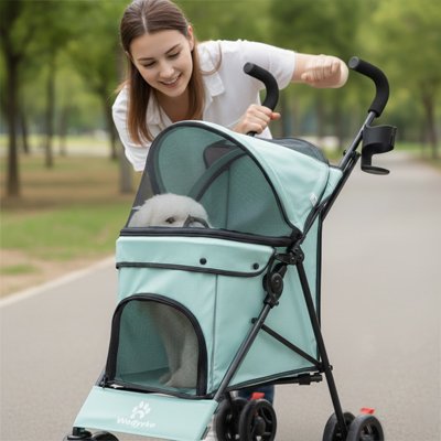 Poussette pour chien décapotable