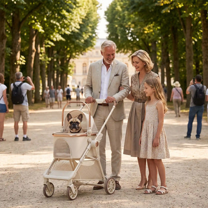 Poussette pour chien | Légère et Pliable