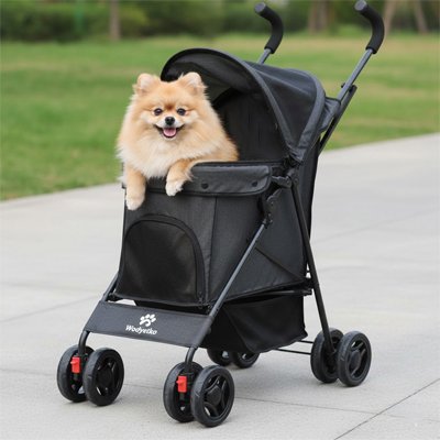 Poussette pour chien pratique