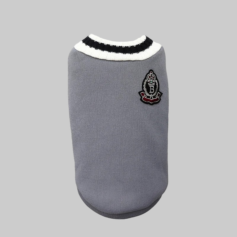 Variante grise du Pull pour chien Style canin