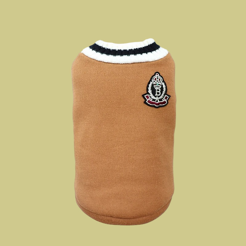 Variante ocre du pull pour chien Style canin